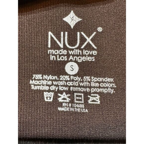 Lot of 2 NUX NeW sports bras - size Small - navy, brown - Picture 9 of 11